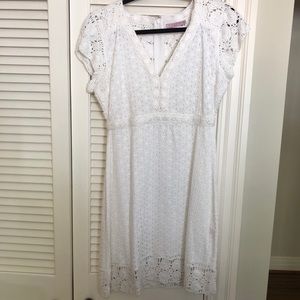 Calypso St. Barth white crochet detailed dress